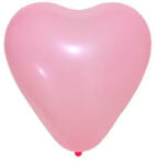 Balonevi lufi 12" 30cm 100db/csomag, Rózsaszín szív (LUFI405969)