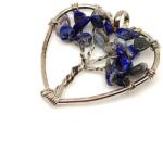 R. M. ékszer Életfa medál drótos szív Szodalit 3cm (022349)