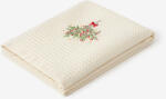 Goldea karácsonyi hímzett waffle konyharuha - fagyöngy krém alapon 50 x 70 cm