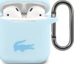 Lacoste Husă din Silicon Lucios cu Logo Imprimat pentru AirPods 1/2 Albastru (LCA2SLB)