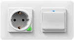HomeVast Set HomeVast®, format din intrerupator smart, cu buton, 1 canal + priza smart (ES-WPS-1_ES-WO03)