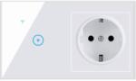 HomeVast Set intrerupator smart, cu protocol WiFi, compatibil Tuya/Smart life, model SM-WIFI601-W + priza simpla, model SM-W16A-W (SM-WIFI601-W_SM-W16A-W)
