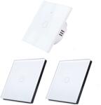 HomeVast Set HomeVast®, format din intrerupator inteligent, cu protocol WiFi+RF, compatibil Tuya/Smart life, cu contact tactil, fara nul, 1 canal, alb - Model (SM-WIFI601-W-2xSM-R601-W)
