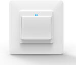 HomeVast Intrerupator inteligent cu buton, HomeVast®, 1 canal, cu protocol WiFi, compatibil Tuya/Smartlife (ES-WPS-1)