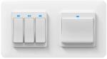 HomeVast Set HomeVast®, format din intrerupator smart, cu buton, 3 canale + intrerupator smart, cu buton, 1 canal (ES-WPS-3_ES-WPS-1)