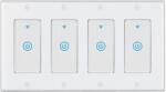 HomeVast Intrerupator inteligent modular, cu contact tactil, 4 module, 4 canale, alb - Model DS-123-1-4 (DS-123-1-4)