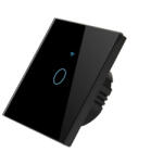HomeVast Intrerupator inteligent cu contact tactil, cu protocol WiFi+RF, compatibil Tuya/Smart life, fara nul, 1 canal, negru - Model SM-WIFI601-B (SM-WIFI601-B)