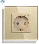 HomeVast Priza de perete inteligenta, HomeVast®, cu protocol WiFi, compatibil Tuya/Smartlife, auriu (SM-W16A-G)