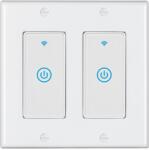 HomeVast Intrerupator inteligent modular, cu contact tactil, 2 module, 2 canale, alb - Model DS-123-1-2 (DS-123-1-2)