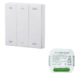 HomeVast Kit HomeVast®, format din releu smart mini, cu protocol WiFi+RF, 2 canale, compatibil Tuya/Smartlife, plus telecomanda RF cu 6 taste (QS-WIFI-S04-2C-RF-QS-RF-K03)
