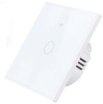 HomeVast Intrerupator inteligent cu contact tactil, cu protocol WiFi+RF, compatibil Tuya/Smart life, fara nul, 1 canal, alb - Model SM-WIFI601-W (SM-WIFI601-W)