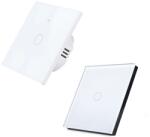 HomeVast Set HomeVast®, format din intrerupator inteligent, cu protocol WiFi+RF, compatibil Tuya/Smart life, cu contact tactil, fara nul, 1 canal, alb - Model (SM-WIFI601-W-SM-R601-W)