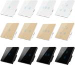 HomeVast Intrerupator inteligent cu contact tactil, HomeVast®, cu protocol ZigBee, compatibil Tuya/Smart life, cu sau fara nul 3 Negru (DSZ-111L-3-B)