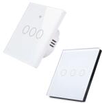 HomeVast Set HomeVast®, format din intrerupator inteligent, cu protocol WiFi+RF, compatibil Tuya/Smart life, cu contact tactil, fara nul, 3 canale, alb - Model (SM-WIFI603-W-SM-R603-W)
