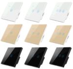 HomeVast Intrerupator inteligent cu contact tactil, HomeVast®, cu protocol WiFi+BLE si wireless RF433, compatibil Tuya/Smart life, cu sau fara nul 2 Negru (DS-103JL-2-B)