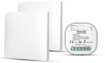 HomeVast Kit HomeVast®, format din 2 intrerupatoare cinetice, RF, 1 canal, alb + 1 receiver inteligent, cu protocol ZigBee+RF, compatibil Tuya/Smart life, on/o (WHD03121Z)