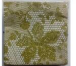 Riethmüller Riethmüller: Szalvéta 33x33cm 20db/csom 3 rétegű Riethmüller Horgolt aranyszínű terítő (552001-633943)