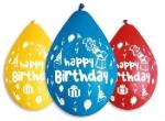 Godan Janusz Kraszek Godan Janusz Kraszek: Happy Birthday feliratos lufi vegyes színekben, 30 cm - 5 db (GS110/P097W)