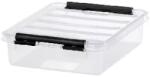 Smartstore Smartstore: Műanyag tárolódoboz, 1 liter, fekete fogantyúkkal, SMARTSTORE "Classic 1", átlátszó (3520070)