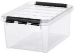Smartstore Smartstore: Műanyag tárolódoboz, 8 liter, fekete fogantyúkkal, SMARTSTORE "Classic 10", átlátszó (3482070)