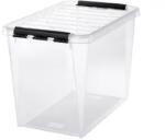 Smartstore Smartstore: Műanyag tárolódoboz, 61 liter, fekete fogantyúkkal, SMARTSTORE "Classic 65", átlátszó (3477070)