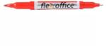 FlexOffice Flexoffice: Alkoholos marker, 0, 4/1, 0 mm, kúpos, kétvégű, FLEXOFFICE "PM01", piros (FO-PM01RED)