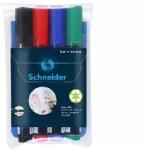 Schneider Schneider: Tábla- és flipchart marker készlet, 2-3 mm, kúpos, SCHNEIDER "Maxx 290", 4 különböző szín (129094)