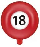  Héliumos fólia számos 18-as 45 cm (09187)