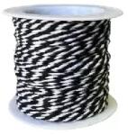 Ach Ach: Zsinór 1mm 100% pamut 10m/tekercs fekete-fehér (371918)