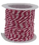 Ach Ach: Zsinór 1mm 100% pamut 10m/tekercs rózsaszín-fehér (371911)