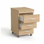 Mayah Mayah: Görgős konténer, 3 fiókos, MAYAH "Freedom SV-18", kőris (SV-18 K/ IBXK18K)