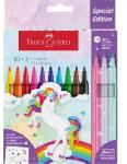 Faber-Castell Faber-castell: Filctoll készlet, FABER-CASTELL "Unikornis" 10 különböző szín + 3 csillámos (554213)