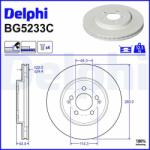 DELPHI Disc frana DELPHI BG5233C (BG5233C) - automobilus