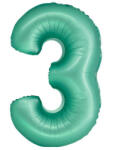  Menta 3-as Mint Mat szám fólia lufi 76 cm (MLG158533) - nasivegyi