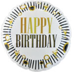  Happy Birthday Stripes fólia lufi 36 cm (MLG171525) - nasivegyi