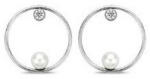  Victoria Ezüst színű fehér gyöngyös fülbevaló (VBNAB77700) - nasivegyi