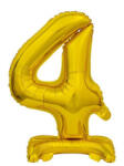  Arany B&C Gold mini 4-es szám fólia lufi talppal 38 cm (MLG135107) - nasivegyi