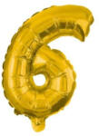  Arany Gold mini 6-os szám fólia lufi 35 cm (PNN89647) - nasivegyi