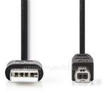 Nedis CCGL60101BK20 USB2.0, USB A - B kábel, 480Mbs, hossz 2m (CCGL60101BK20) (CCGL60101BK20)