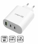 Cellect hálózati töltő adapter gyorstöltő funkcióval 100W, fehér (MTCB-PD100W-W) (MTCB-PD100W-W)