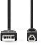 Nedis USB2.0 USB-A dugó - USB-B dugó kábel, 480Mbs, 10W, hossz 2m, CCGL60100BK20 (CCGL60100BK20) (CCGL60100BK20)