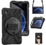 Gigapack Samsung Tab A11 LTE / Tab A11 WIFI GIGAPACK Defender műanyag telefonvédő ütésállóság, 360° + kézpánt, FEKETE (GP-150480) (GP-150480)