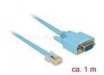 Delock DL63341 RS-232 DB9 anya/1x RS-232 RJ45 soros apa átalakító kábel 1 m (DL63341) (DL63341)