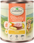Lukullus 6x800g Lukullus Vitality emésztés: csirke (gabonamentes) nedves kutyatáp