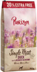 Purizon 14, 4kg Purizon Single Meat Adult kacsa, alma & levendulavirág száraz kutyatáp 12+2, 4 kg ingyen akcióban