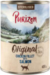 Purizon 12x400g Purizon Adult Sterilised nedves macskatáp - Csirkefilé lazaccal