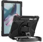 Gigapack Lenovo Tab P11 Pro Gen2 GIGAPACK Defender műanyag telefonvédő ütésállóság, 360° + kézpánt, FEKETE (GP-138937) (GP-138937)
