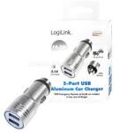 LogiLink USB autós töltő beépített vészkalapáccsal, 10, 5W (LOGILINK_PA0228) (LOGILINK_PA0228)