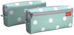 ErichKrause Tolltartó Necessaire Ek, 2 rekeszes 210x100x50mm, menta pöttyökkel (EK52288)