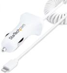 StarTech Lightning Car Charger with Coiled Cable 12W 2port fehér (USBLT2PCARW2)